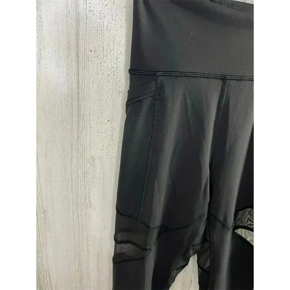 Lululemon Women's Black Forget the sweat Ankle Leggings Size 4 Mesh Activewear - Picture 9 of 11